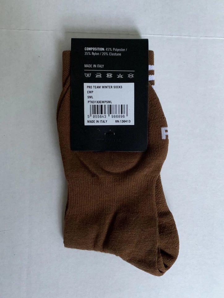 RAPHA Pro Team 冬季袜 尺寸 S 棕色 全新 — 第 2/2 张图片