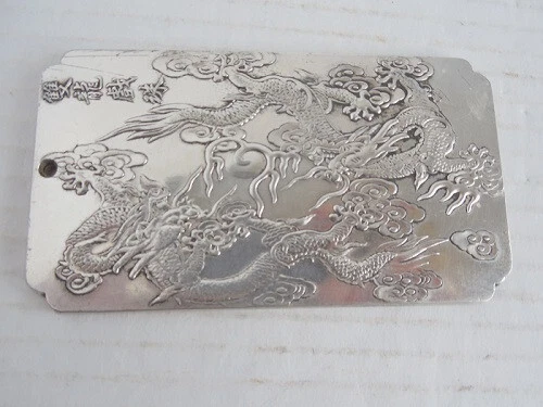 2 x Vintage Dragon Bar Tibetan Silver (metal alloy of zinc ,brass etc ) 4" x 2 - Image 2 of 4