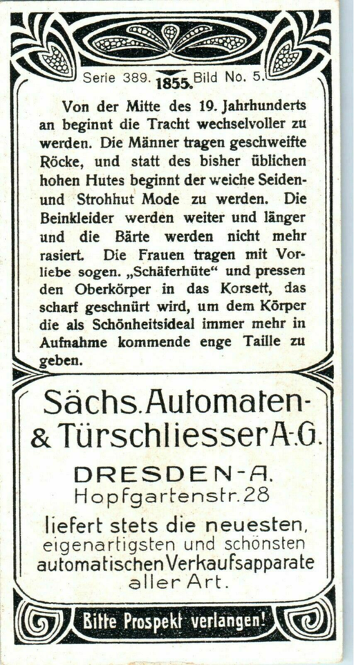 Dresden Germany Victorian Trade Card Couple Spring Sachs Clothing