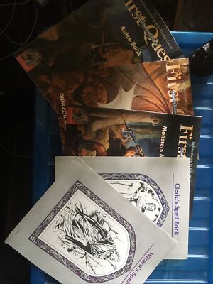 First Quest ERSATZTEILE - Regeln, dm Bildschirm, Monster, Kleriker Zauber und Zauberer Zauber 