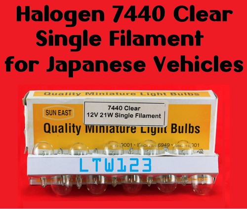 (4) Halogen 7440 Clear single Filament for Japanese Vehicle - Picture 2 of 3