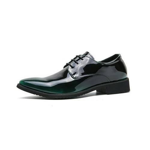 Herren Lackleder Elegant Formell Oxford Business Schuhe Spitz zulaufend Hochzeitsschuhe - Bild 14 von 19