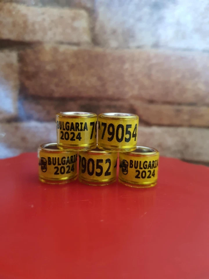 5 Brieftaubenringe 2024 BG Taubenringe FCI Eigentumszertifikat Ring Bulgarien - Bild 2 von 3