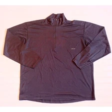 Patagonia Mens XXL Black Capilene Midweight Base Layer 1/4 Zip Pullover Shirt 