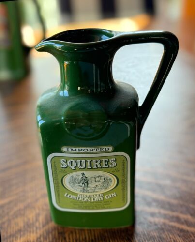 Squires Imported Distilled London Dry Gin Pitcher Jug Made in USA