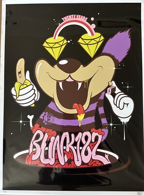 RARE BLINK 182 20th Anniversary Poster 2012 DABS MYLA Ltd Ed 95/100 Litho Print