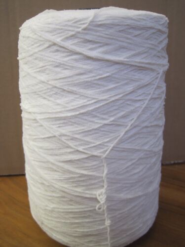 Wool Yarn Knitting & Hand Knitting | Chenille PAN/PA Natural/White 1.5kg Machine - Picture 1 of 6