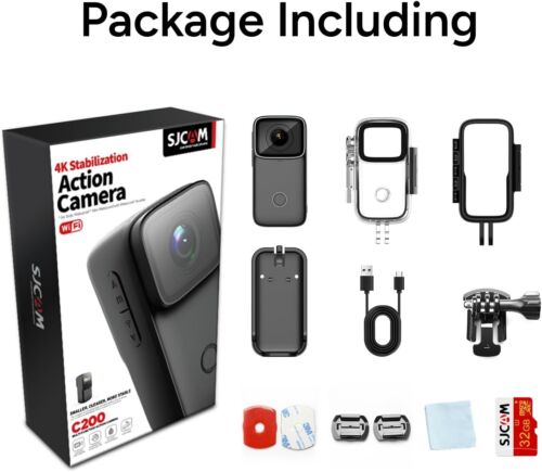 SJCAM C200 Action Cam 4K 16MP Sportkamera WiFi 6-Achsen Bildstabilisierung - Bild 2 von 12