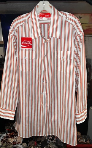 Chemise De Travail Homme Coca-Cola Logo – Taille M, Manches Courtes, Occasion Excellent état
