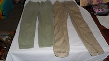 Vintage Pair of Size 7 Women's Pants Green Katana  Tan Paris Blues