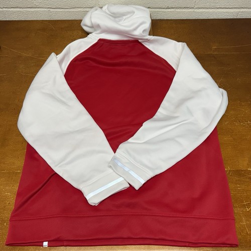 Miami RedHawks Hoodie Mens Large Red White Pullover Adidas - Picture 11 of 12