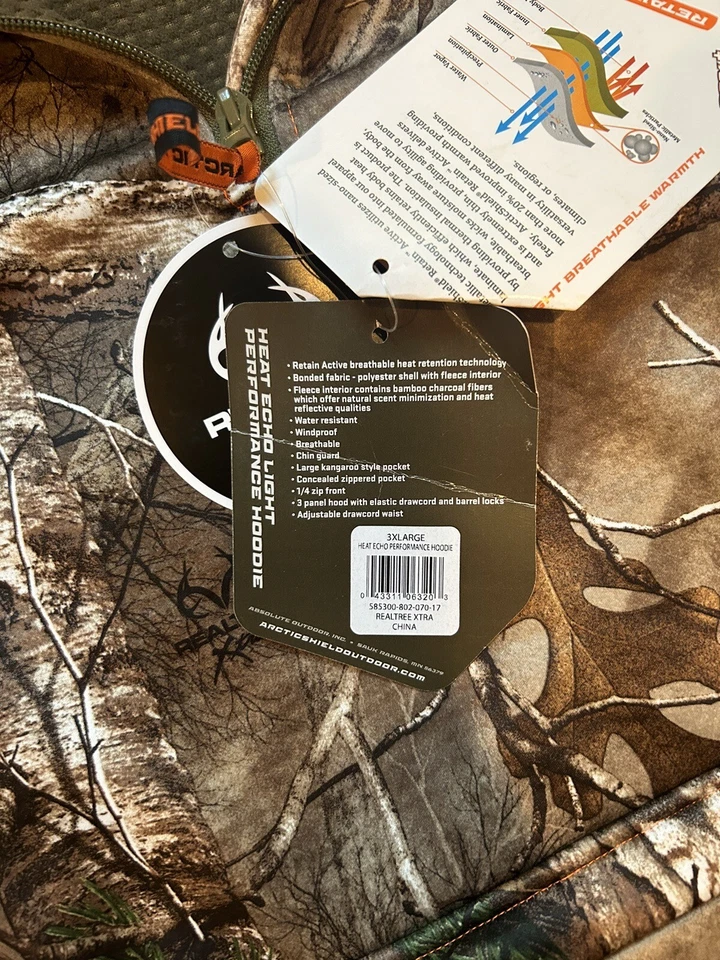 Artic Shield Heat Echo Performance Hoodie Realtree Xtra Men's 3X-Large - Image 3 of 4