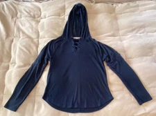 Jolt Juniors Navy Blue Long Sleeve Hooded Top Size L