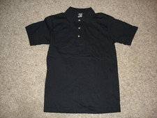 NWOT Gildan Ultra Cotton men's black polo shirt S small