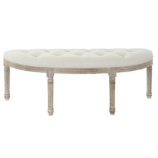 Cassapanca provenzale capitonnè beige vintage etnica 125x45H50 Mobili etnici