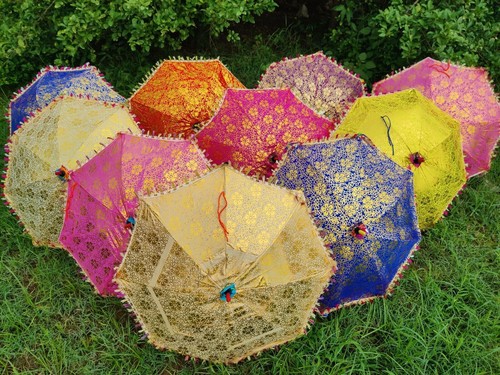 10 PC Wholesale Indian Umbrella Wedding Mehndi Event Decorative Party Parasol  - Picture 1 of 12