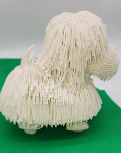 Wiggle Waggle Live Pets White Noodle Hair Animated Dog Sings Barks & Dances - Picture 4 of 7