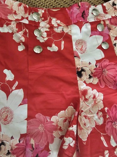 PORTMANS Red Floral High Waist Shorts Size 12 - Picture 15 of 16