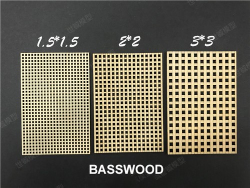 Model Ship Hatch Grating – 2mm / 3mm Square Holes – Cherry Wood & Basswood 5 Pcs - Picture 10 of 13