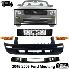 Front Bumper Cover Primed & Grille Assembly Kit For 2005-2009 Ford Mustang