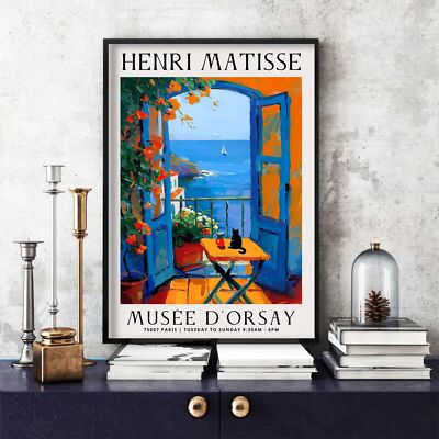 Henri Matisse Druck, Henri Matisse Ausstellungsposter, buntes Wandbild (03a)
