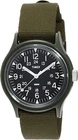 Timex TW2P88400 Original Vietnam Campers 36mm Black Dial Khaki Nylon Strap Watch
