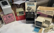Vintage GAF Pana-Vue Zoom 2 X 2 Paterson Logan Magna-View Viewer Lot Of 4 Boxes