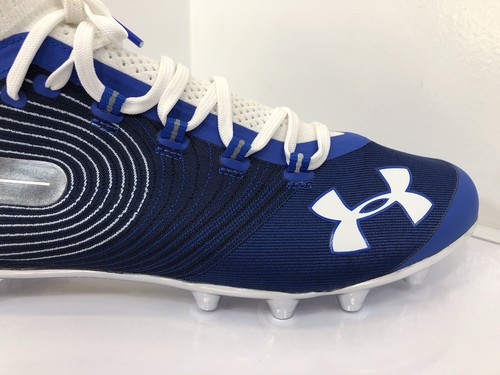 Botines de fútbol americano Under Armour UA Spotlight MC 3020675-401 azul blanco talla 12,5 EE. UU. - Imagen 12 de 24
