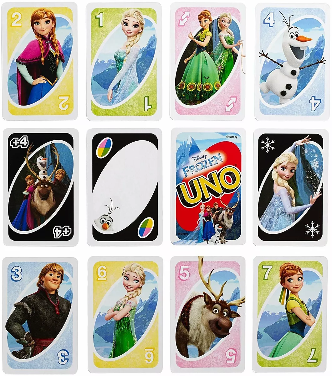 Frozen Uno game Action Card rules  Action cards, Card drawing, Cards