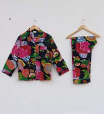 Indian 100 Cotton Floral Print PJ Set Bridesmaid Pajama Set Women Nightwear Suit
