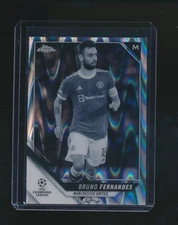 BRUNO FERNANDES 2021-22 TOPPS CHROME UEFA BLACK WHITE RAY WAVE REFRACTOR #73