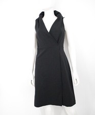 NWT Womens Size 2 Ann Taylor Black Wrap Dress Formal Career 