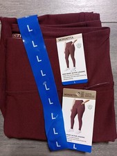 Mondetta Leggings Adult Large Dark Red High Waist Active Yoga Womens