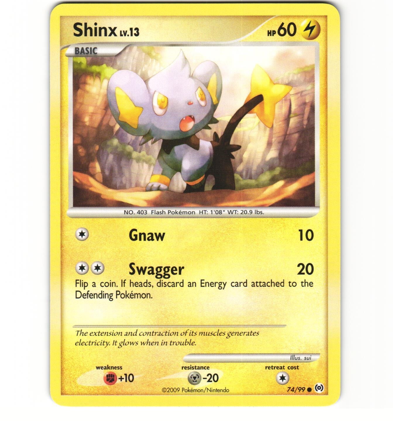 Pokemon Shinx 74/99 Platinum Arceus MP Card