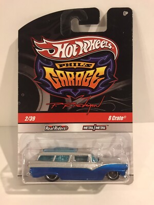 Hot Wheels Phil's Garage 8 Crate Blue