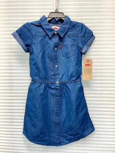 Levi's Juniors Girls Chambray Short Sleeve Denim Jean Dress - NWT - Picture 16 of 24
