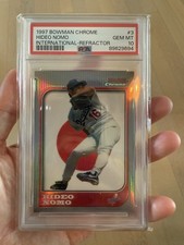 Hideo Nome 1997 Bowman Chrome International Refractor #3 PSA 10 - POP 2 RARE