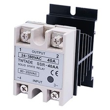 SSR-40 AA 40A AC 80-250V to AC 24V-380V SSR Solid State Relay  AC to AC 40A