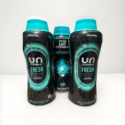 3 Pack Downy Downy Unstopables in-wash Scent Booster Beads, Fresh (37.5 Oz.)