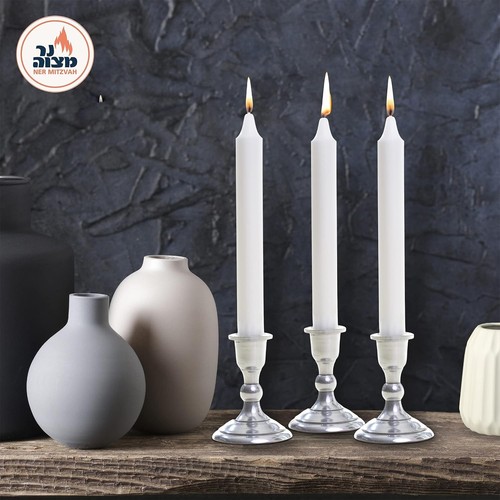Classic White Taper Candles - 5 Inch, 72 Bulk Pack - Ideal for Events & Shabbat - Picture 10 of 11