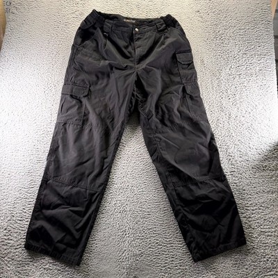 5.11 Tactical Pant Men's 36x32 Black Cargo Straight Ripstop Utility Workwear