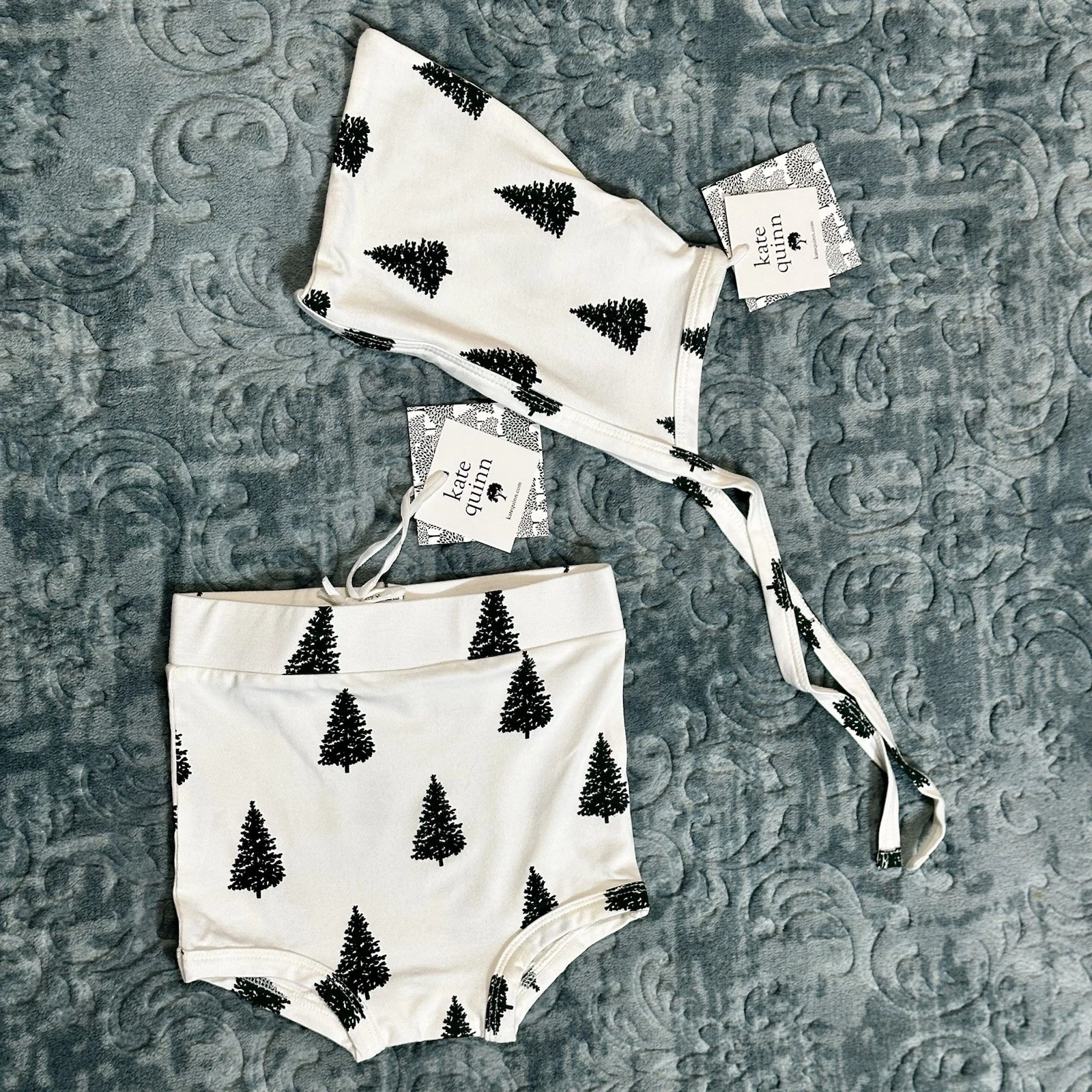 NWT Baby Kate Quinn Forest Pine Elf Hat and Retro Bloomer | Size 6-12 months