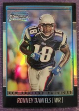 2001 Bowman Chrome #239 Ronney Daniels Rookie Football card New England Patriots. rookie card picture