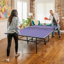 Portable Ping Pong Table,9 ft Professional Indoor/Outdoor Table Tennis Tables...