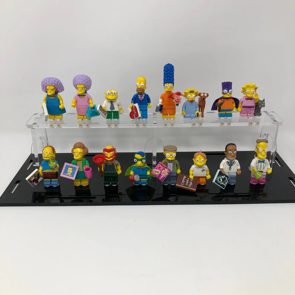 LEGO The Simpsons 71009 Series 2 Minifigures Complete Set 16 Custom Display Case - Image 2 of 4