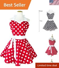 Lovely Adjustable Cotton Apron with Sweetheart Design - Perfect Mother's Gift