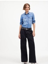 NWT Madewell Harlow Black Wide-Leg Jeans