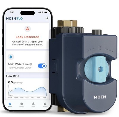 Moen Flo Shutoff 3/4'' Automatic Water Leak Detector & Shutoff 900-001 NEW NO BOX