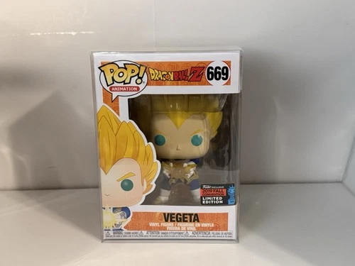 Funko Pop! Anime: Dragon Ball Z - Vegeta #669 NYCC 2019 EXCLUSIVE + Protector