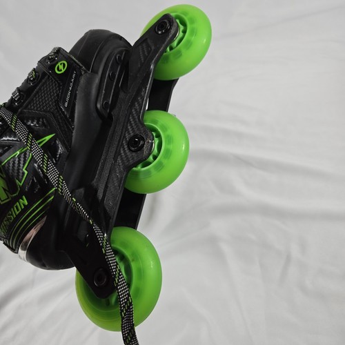 BAUER Hockey Mission Lil Ripper Kids Adjustable Inline Skates Y11-Y12 Excellent - Picture 14 of 16